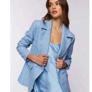 Forever 21 double button blazer, Size medium, light blue